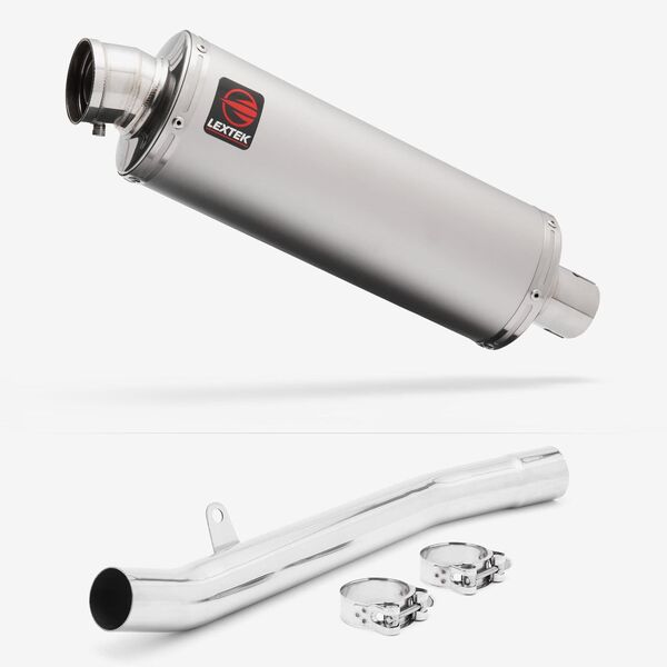 Lextek Stainless Steel OP1 Matt Exhaust 350mm with Link Pipe for Suzuki GSF1200 Bandit (96-06)