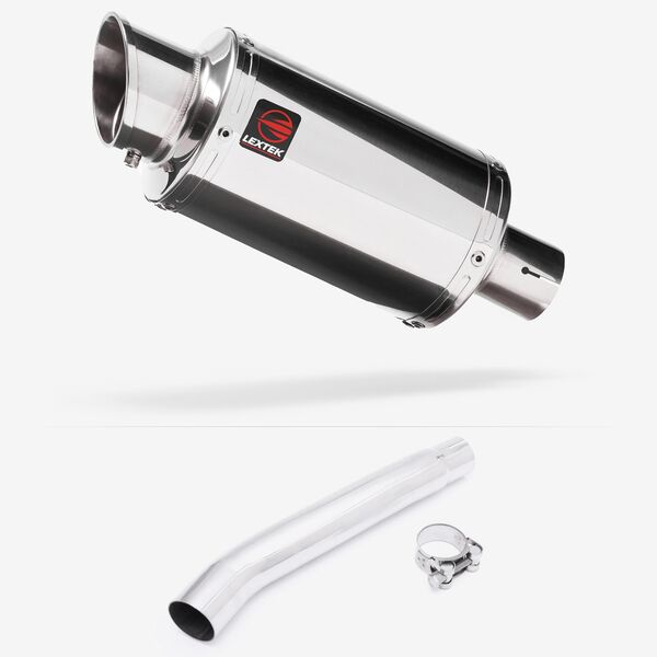 Lextek Stainless Steel YP4 Stubby Exhaust 200mm with Link Pipe for Suzuki GSXR 1000 (01-06)