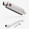 Lextek Stainless Steel OP1 Matt Exhaust 350mm High Level with Link Pipe