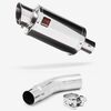 Lextek Stainless Steel YP4 Stubby Exhaust 200mm with Link Pipe for Suzuki GSR750 (11-16)