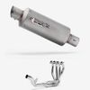Lextek Stainless Steel GP1 Matt GP Stubby Exhaust System 240mm Single Sided