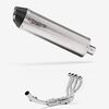 Lextek Stainless Steel RP1 Gloss Oval Exhaust System 400mm for Suzuki GSXR 1000 (17-