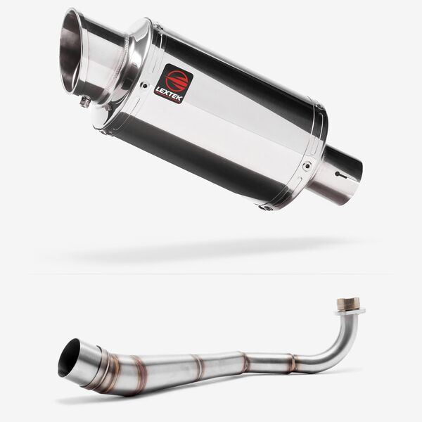 Lextek YP4 S/Steel Stubby Exhaust System 200mm Low Level for Honda MSX Grom 125 (13-16)