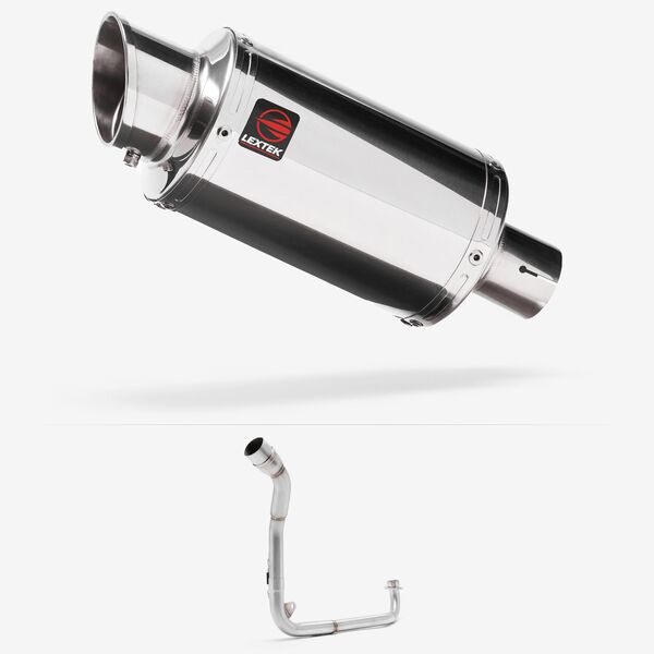 Lextek Stainless Steel YP4 Stubby Exhaust System 200mm Single Underseat