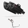 Lextek Carbon Fibre XP8C 210mm Twin Underseat Exhaust System for Honda MSX Grom 125 (13-16)