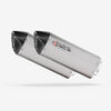 Lextek 2 x Stainless Steel S41 Exhaust Silencer 4 Bolt Fixing