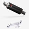 Lextek Carbon Fibre GP8C GP Stubby Exhaust 240mm with Link Pipe