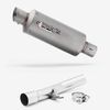 Lextek Stainless Steel GP1 Matt GP Stubby Exhaust 240mm with Link Pipe