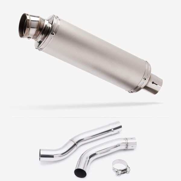 Lextek OU1 Matt S/Steel Underseat Exhaust 400mm with Link Pipe for Honda CBR1000 RR (04-05)