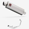 Lextek Stainless Steel OP1 Matt Exhaust System 350mm for Honda CBR 125 R (11-19)