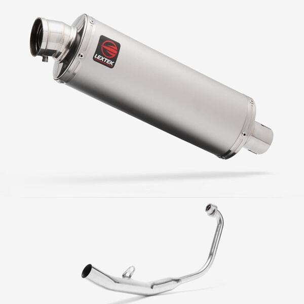 Lextek Stainless Steel OP1 Matt Exhaust System 350mm for Honda CBR 125 R (11-19)