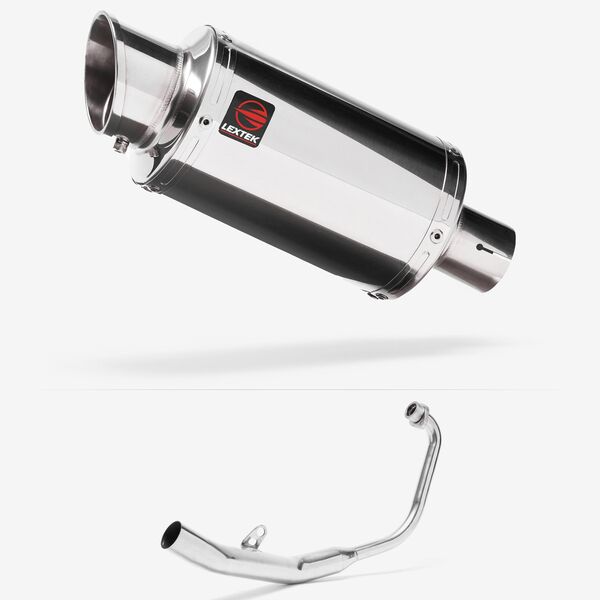 Lextek YP4 S/Steel Stubby Exhaust System 200mm for Honda CBR 125 R (11-19)