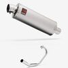 Lextek OP1 Matt S/Steel Exhaust System 350mm for Honda CBF 125 (08-16)