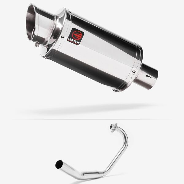 Lextek YP4 S/Steel Stubby Exhaust System 200mm for Honda CBF 125 (08-16)