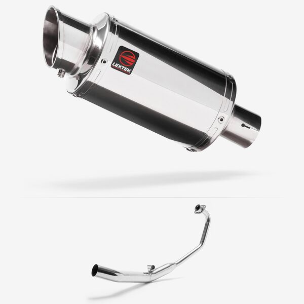 Lextek YP4 S/Steel Stubby Exhaust System 200mm for Honda CBR 125 R (04-10)