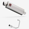 Lextek Stainless Steel OP1 Matt Exhaust System 350mm for Yamaha YBR 125 (05-16)