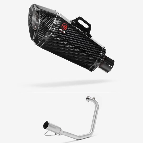 Lextek Lextek XP8C Carbon Fibre Exhaust System 210mm for Yamaha