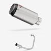 Lextek Stainless Steel CP1 Matt Carbon Tip Exhaust System 150mm for Yamaha YBR 125 (05-16)