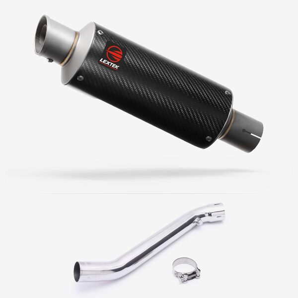 Lextek Carbon Fibre GP8C 240mm Exhaust with Link Pipe for Kawasaki ZX-10R Ninja (11-20)