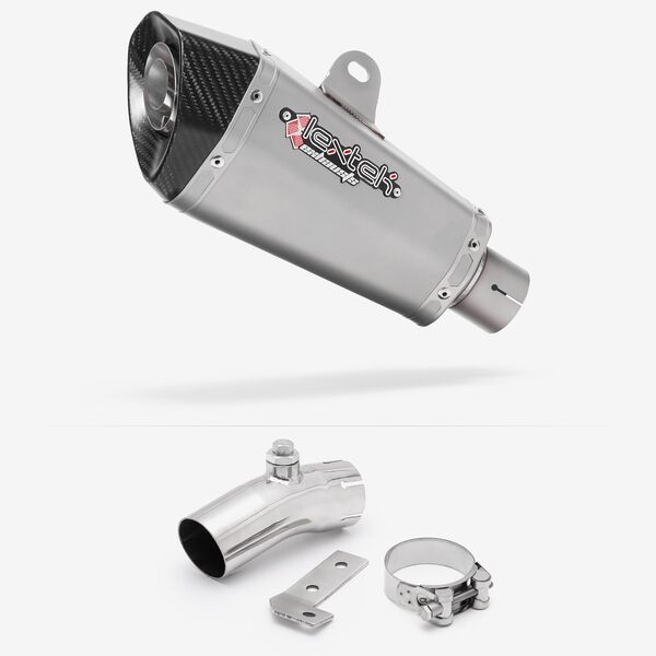 Lextek Stainless Steel XP10 Matt Exhaust 210mm with Link Pipe for Kawasaki ER-6N ER-6F (06-11)
