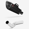 Lextek Carbon Fibre XP8C Exhaust 210mm with Brushed Link Pipe for Kawasaki Z800 (13-16)
