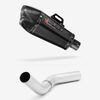 Lextek Carbon Fibre XP13C Exhaust 210mm with Brushed Link Pipe for Kawasaki Z800 (13-16)
