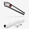 Lextek Polished Stainless Steel MP4 300mm Exhaust with Link Pipe for Suzuki GSF1200 Bandit (96-06)
