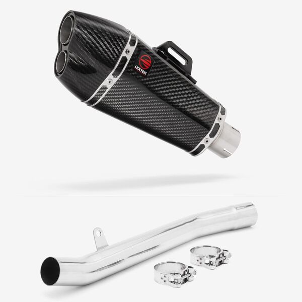 Lextek Carbon Fibre XP13C 210mm Exhaust with Link Pipe for Suzuki GSF1200 Bandit (96-06)
