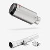 Lextek Stainless Steel CP1 Matt Carbon Tip Exhaust 150mm with Link Pipe