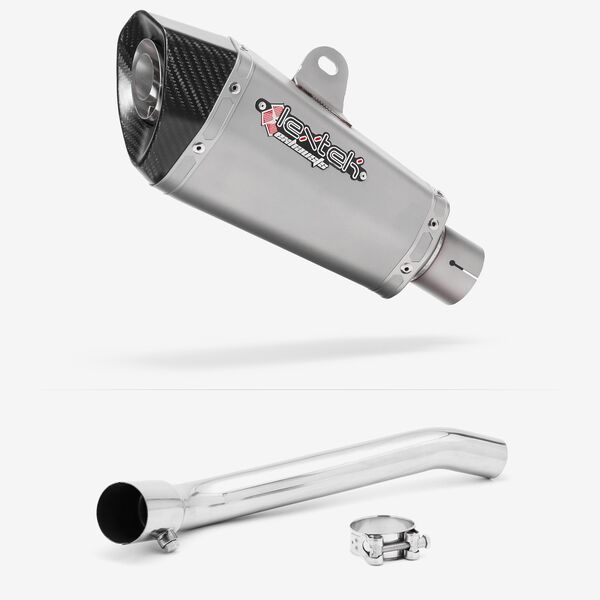 Lextek Stainless Steel XP10 Matt Exhaust 210mm with Link Pipe for Suzuki GSXR 1000 (07-08)