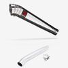 Lextek Stainless Steel MP4 Megaphone Exhaust 300mm with Link Pipe for Suzuki GSXR 1000 (01-06)