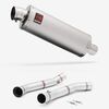 Lextek Stainless Steel OP1 Matt Exhaust 350mm with Link Pipe for KTM 690 Duke (12-15)