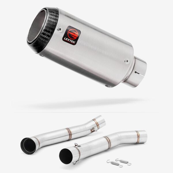 Lextek Matt Stainless Steel CP1 150mm Exhaust with Link Pipe for KTM 690 Duke (12-15)