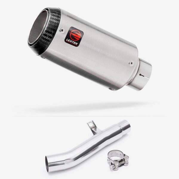 Lextek Matt Stainless Steel CP1 150mm Exhaust with Link Pipe for Honda CBF600 F N (04-07)