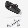 Lextek Carbon Fibre XP13C 210mm Exhaust with Link Pipe for Honda CBF600 F N (04-07)