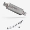 Lextek Stainless Steel GP1 Matt GP Stubby Exhaust 240mm with Link Pipe