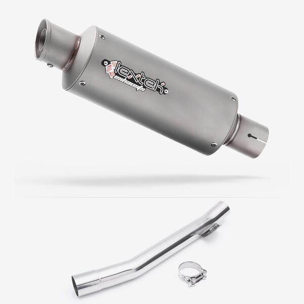 Lextek Stainless Steel GP1 Matt GP Stubby Exhaust 240mm with Link Pipe
