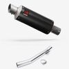 Lextek Carbon Fibre GP8C GP Stubby Exhaust 240mm with Link Pipe for Suzuki GSF 600 Bandit (95-06)