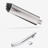 Lextek Stainless Steel RP1 Gloss Oval Exhaust 400mm with Link Pipe
