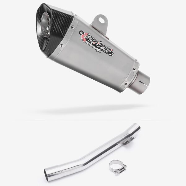 Lextek Stainless Steel XP10 Matt Exhaust 210mm with Link Pipe for Suzuki GSF 600 Bandit (95-06)