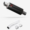 Lextek Carbon Fibre GP8C GP Stubby Exhaust 240mm with Link Pipe for Suzuki GSXR 600/750 (08-10)