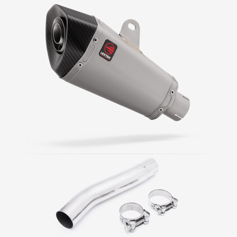 Lextek Lextek XP10 Matt S/Steel Exhaust 210mm with Link Pipe for