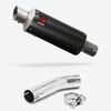 Lextek Carbon Fibre GP8C GP Stubby Exhaust 240mm with Link Pipe for Suzuki GSXR 600/750 (11- )