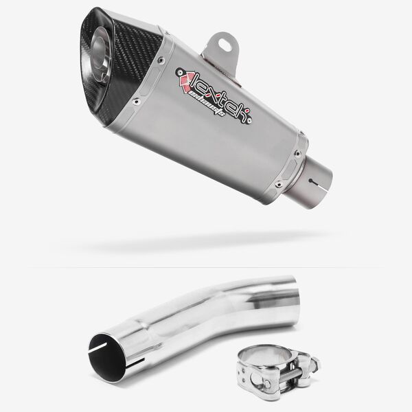 Lextek Stainless Steel XP10 Matt Exhaust 210mm with Link Pipe for Suzuki GSXR 600/750 (11- )