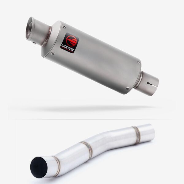 Lextek Matt Stainless Steel GP1 240mm Exhaust with Link Pipe for Kawasaki Z750 (07-12)
