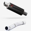 Lextek Carbon Fibre GP8C GP Stubby Exhaust 240mm with Link Pipe for Kawasaki Z750 (07-12)