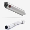 Lextek Brushed Stainless Steel RP1 400mm Exhaust with Link Pipe for Kawasaki Z750 (07-12)