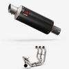 Lextek Carbon Fibre GP8C GP Stubby Exhaust System 240mm Low Level for Yamaha MT-09 (13-20)