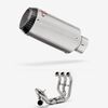 Lextek Stainless Steel CP1 Matt Carbon Tip Exhaust System (Low Level) 150mm Low Level