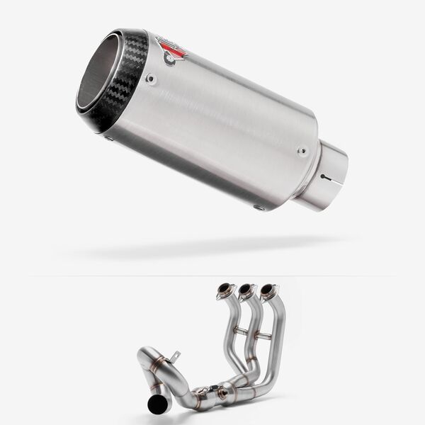 Lextek CP1 Matt S/Steel Carbon Tip Exhaust System (Low Level) 150mm Low Level